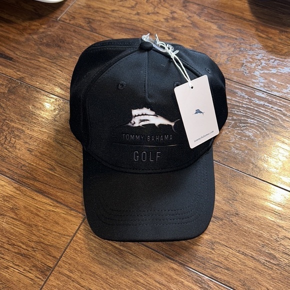 Tommy Bahama Golf Hat, Black, Adjustable, Polyester, NWT - Picture 2 of 9